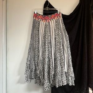 Free People One Boho Maxi Skirt S